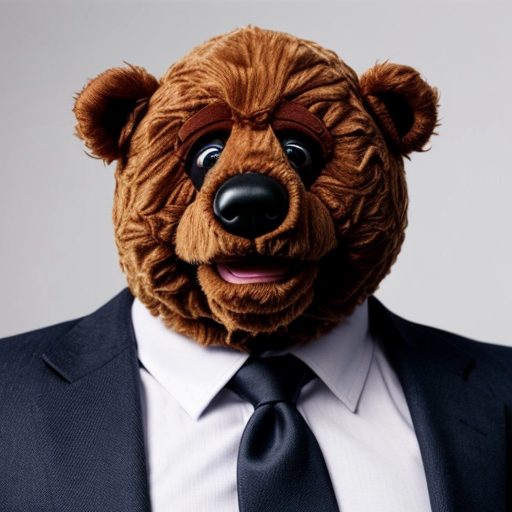 fozzie bear in a business suit
