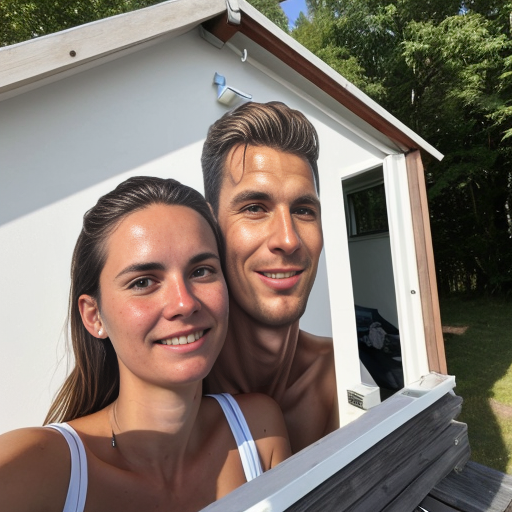 Goretzka and Vanessa at the summer house 