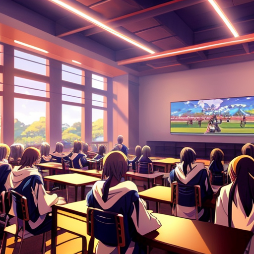 “large university campus full of students in ancient robes, discussion, learning, vibrant environment”