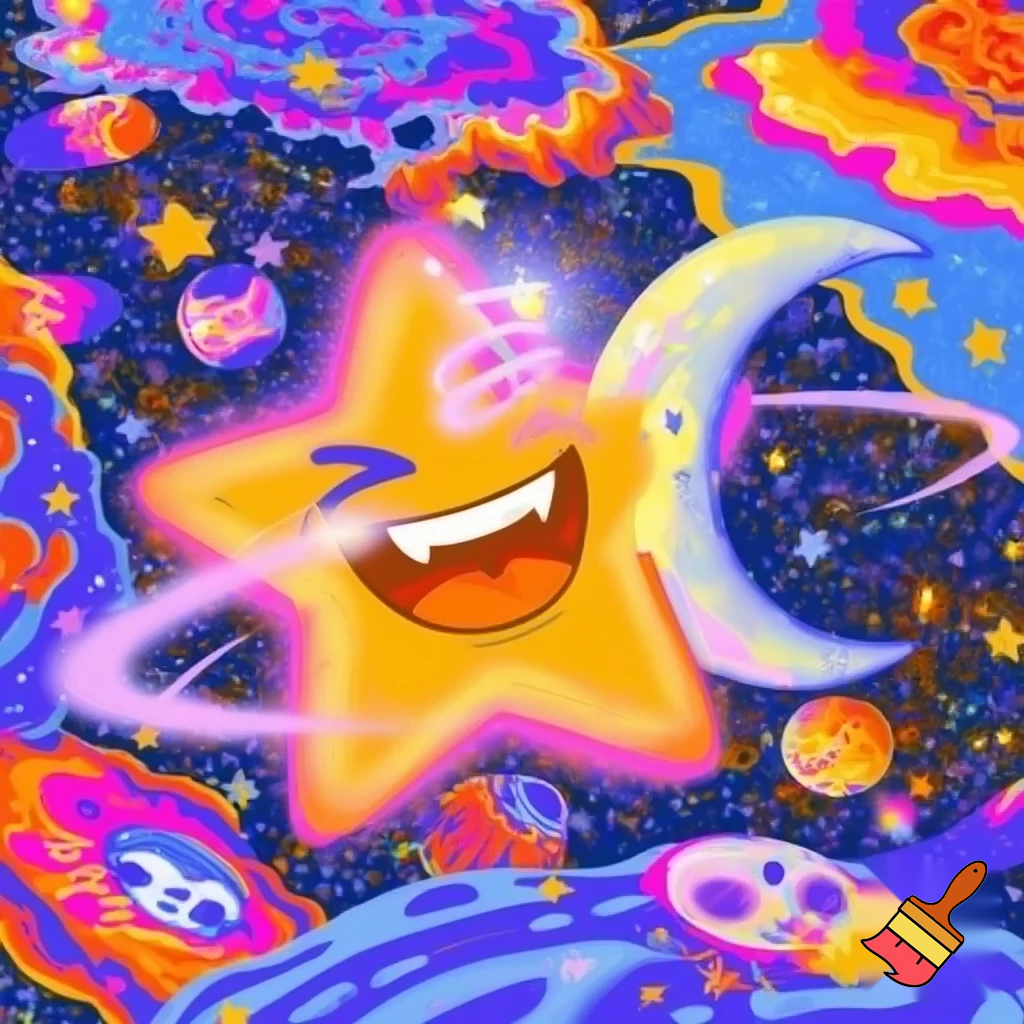 Star and the moon funky style