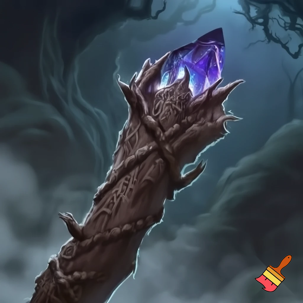 A witches walking stick metric walking stick