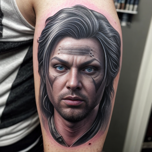 inked fantasy warrior