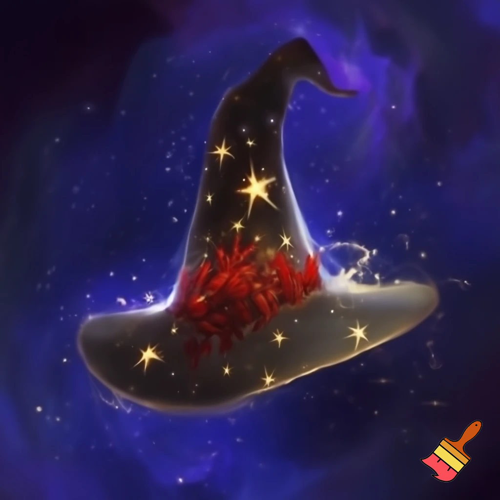 Christmas wizard hat stars and means read