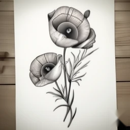 august birth flower tattoo