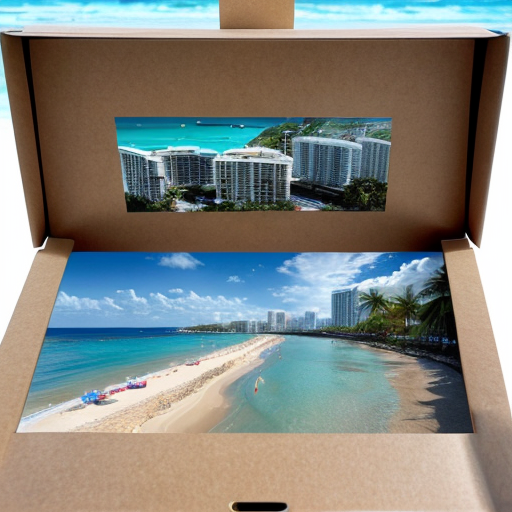 uma foto do projeto de miami (city in a box) com praia
