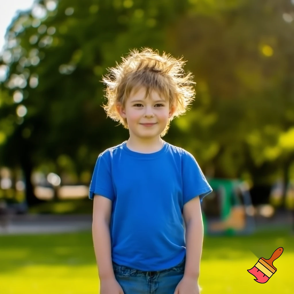 A kid that is 10 years old with blonde hair