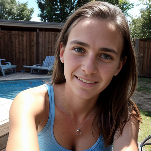 Goretzka and Vanessa at the backyard 