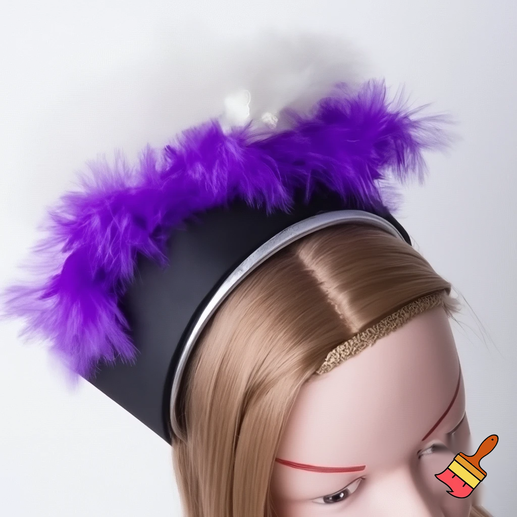 Easter bunny top hat headband, purple and white gold and silver top hat black purple dark purple special hat in delicate purple white, purple and white gold