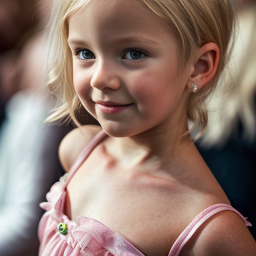 swedish blonde little girl  at party dress, very beautiful, on the party, close up