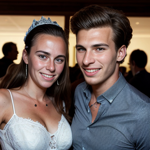 Goretzka and Vanessa at the party 