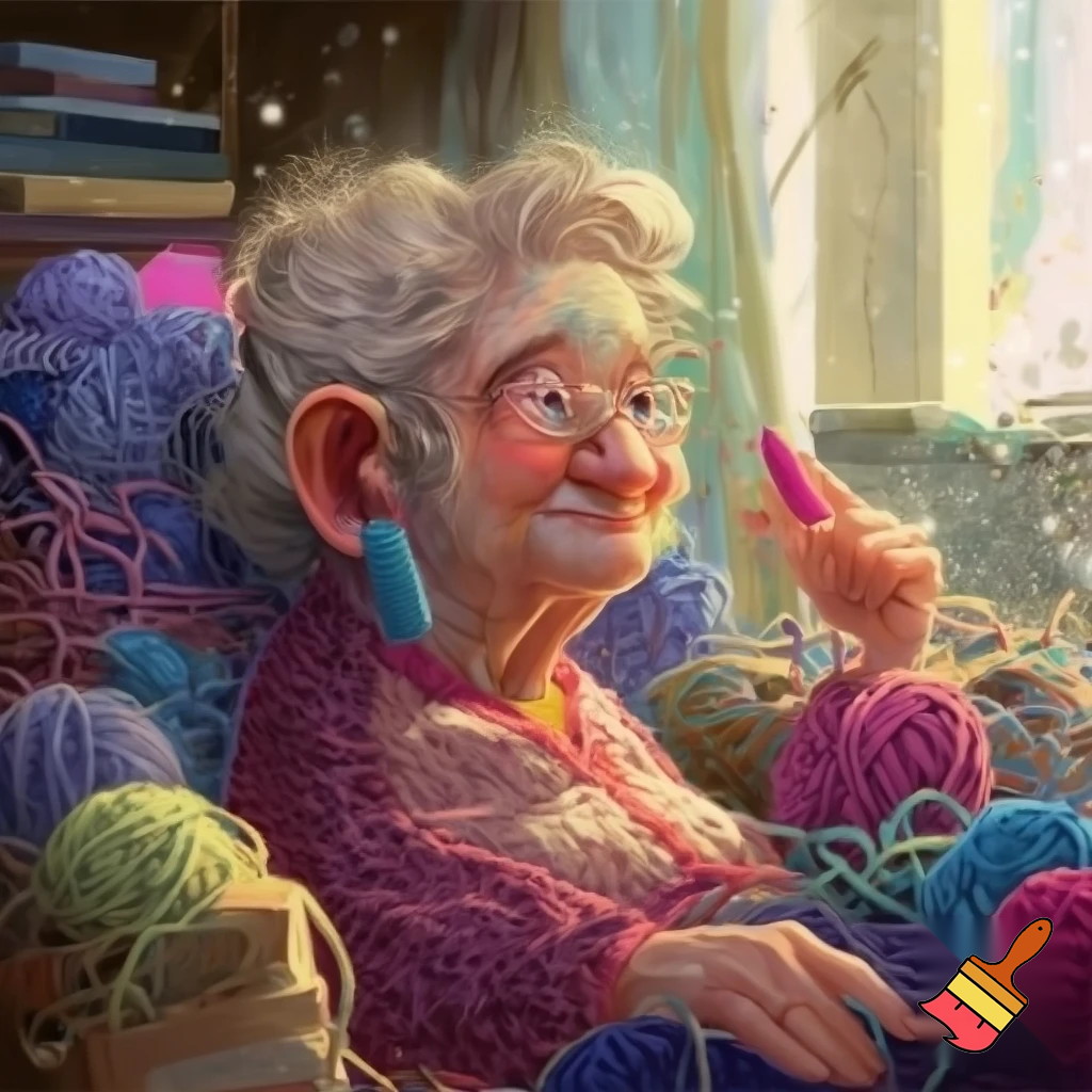 Grandma wearing earplugs 