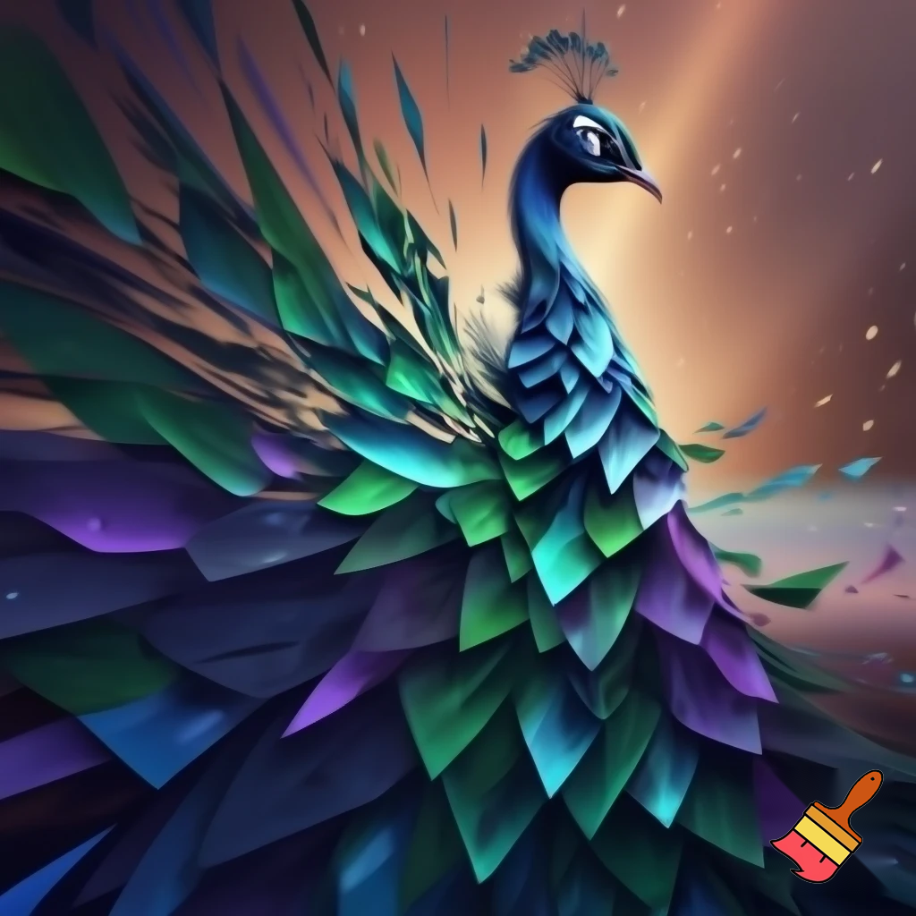 abstract peacock