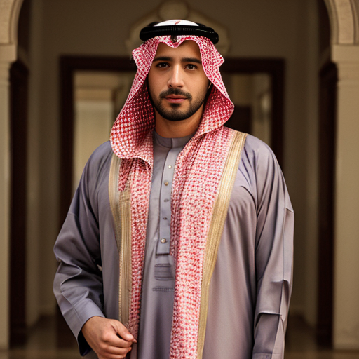 a man with an arabic cloth

