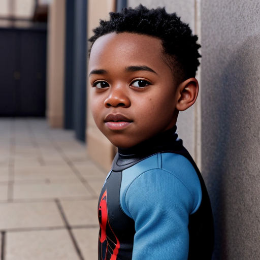 Miles morales and Invisible woman if they had a  
baby boy ai photo