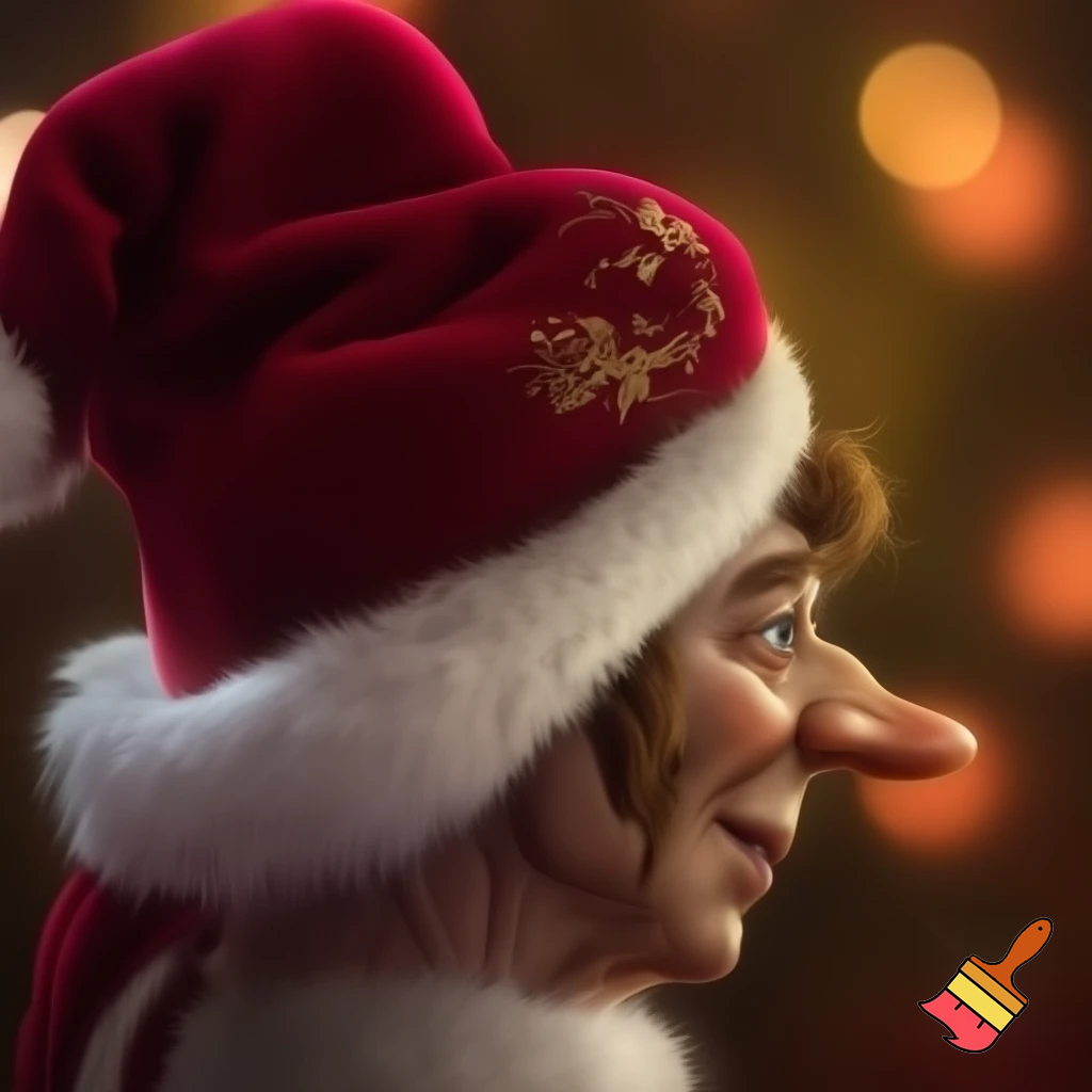 Elf Santa Claus hat velvet