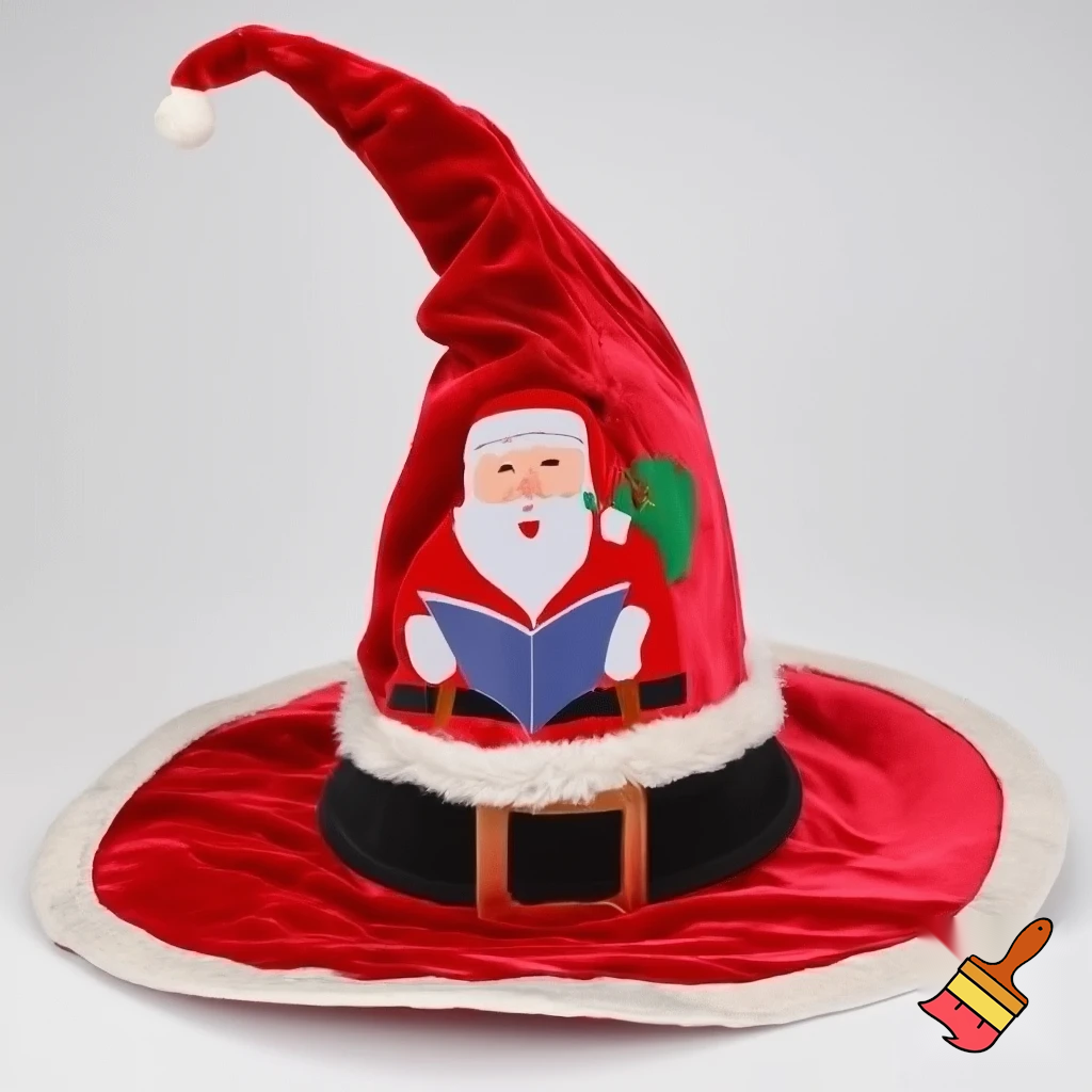 Christmas wizard hat read velvet Santa Claus hat