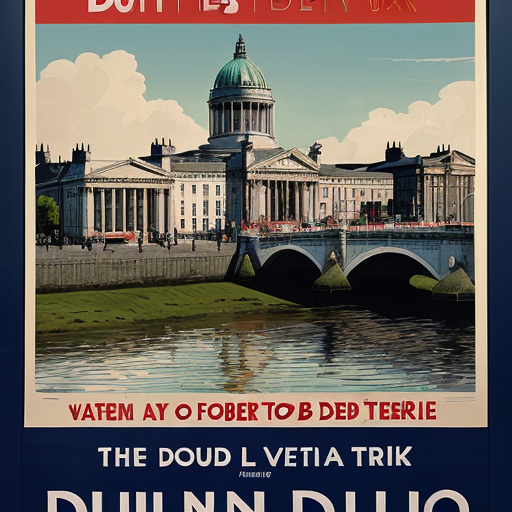 a poster for a trip to dublin