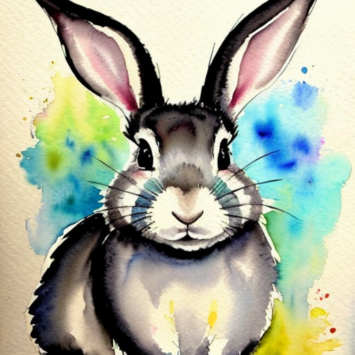 feral rabbit taking a mugshot looking sinister and looking  menancing and smirkin.