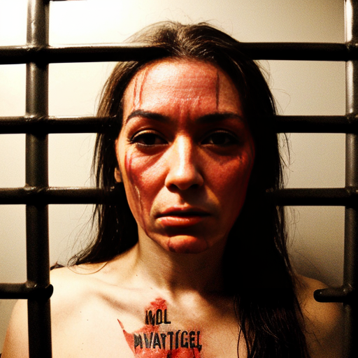 mugshot red fox evil jail scars


