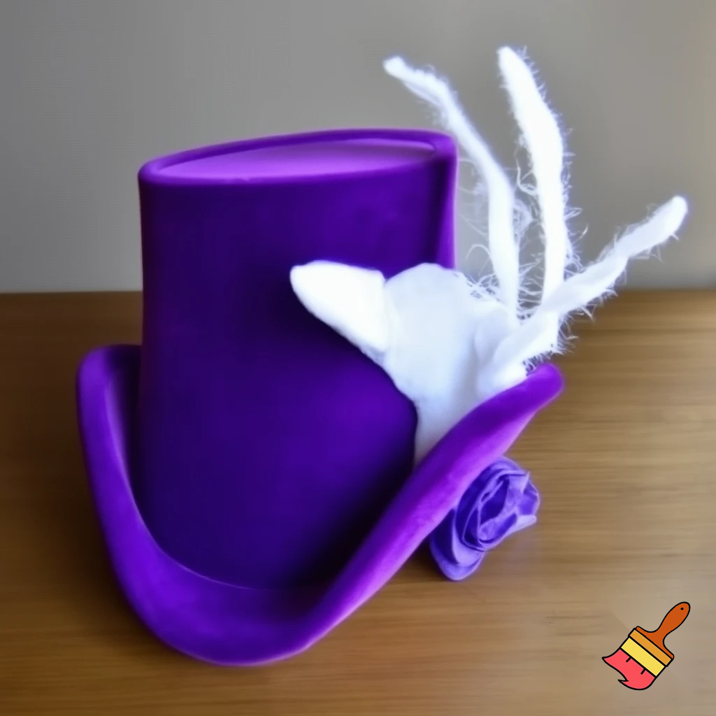 Easter bunny headband, top hat, Easter hat headband, top hat, purple and white, purple and white velvet top hat