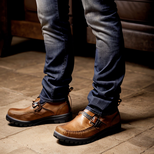 Un giovane uomo muscoloso si trova in un ambiente neutro con illuminazione ben definita. Indossa stivali robusti e jeans aderenti che mettono in risalto la sua muscolatura. La telecamera parte da una ripresa a figura intera, poi si abbassa mentre il giovane, con un gesto deciso e controllato, schiaccia una camola a terra sotto la suola dei suoi stivali. Dettaglio sulla suola che preme sull’insetto. Nessun eccesso di violenza, atmosfera neutra. Nessun suono o dialogo.