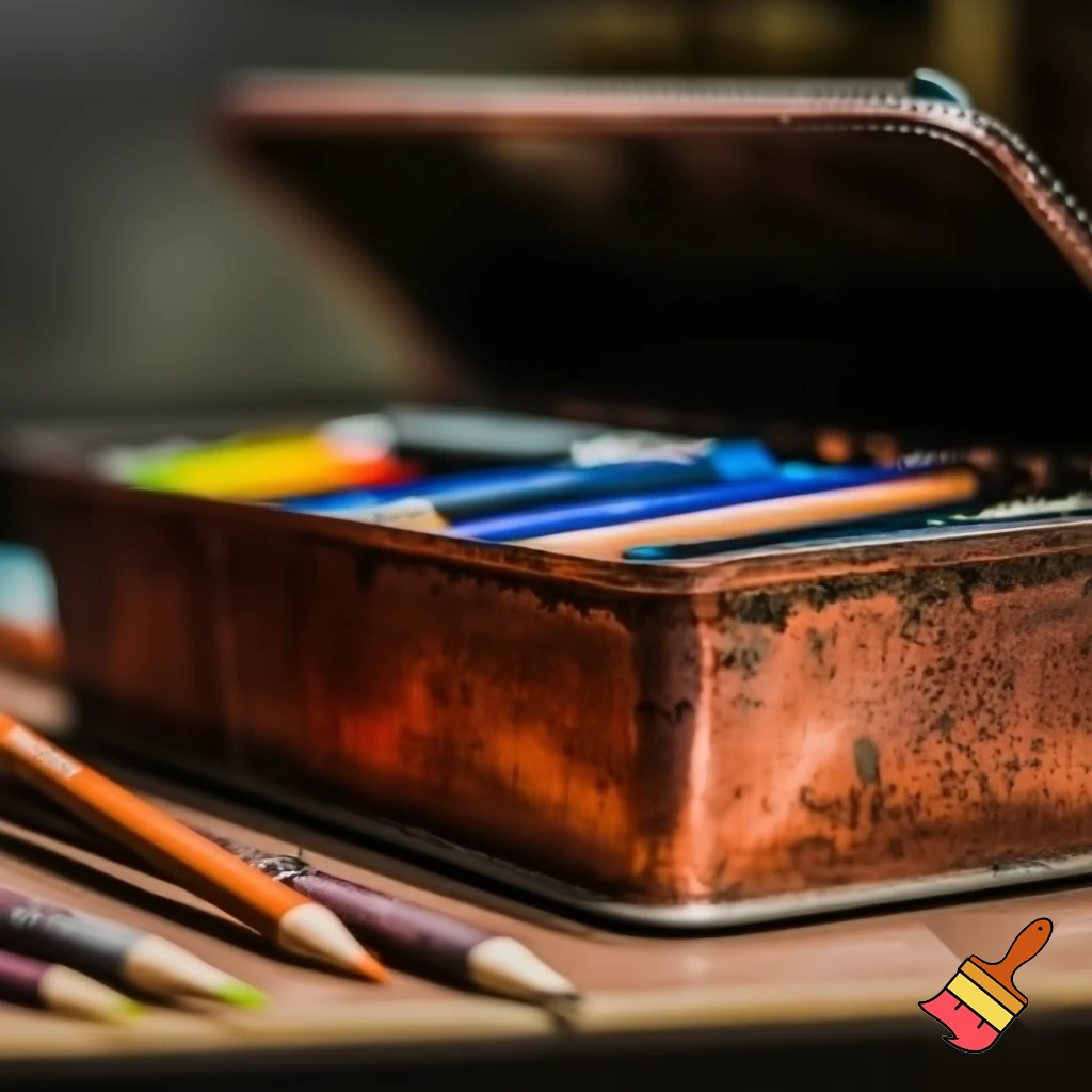 colouring box Christmas tree box copper box colouring