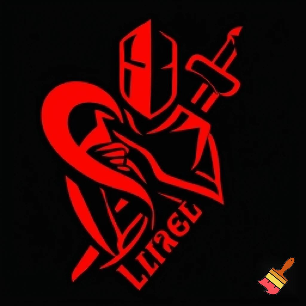 Counseling office logo that says fairview counseling with a templar night and a heart pt something somewhere to show the counselors care about the school. Red and black theme