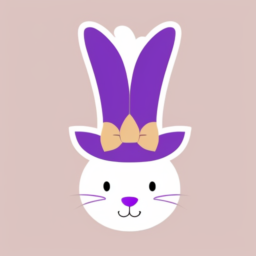 Easter bunny top hat purple and gold