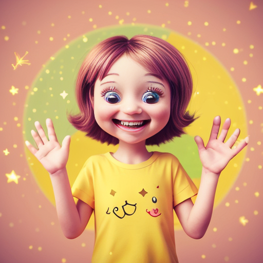 A cheerful smiling question mark character, cartoon style, big expressive eyes, friendly and curious expression, bright yellow color, playful pose, waving hand, colorful whimsical background with floating stars and sparkles, joyful atmosphere, 3d render style, high detail, cute and inviting.