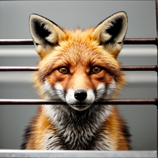 mugshot red fox evil jail scars


