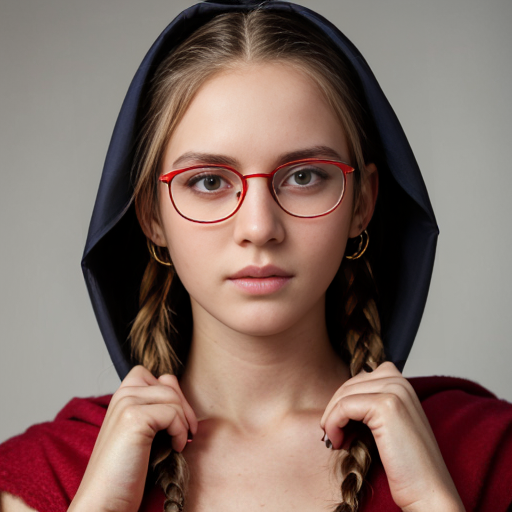 nighttime, strong makeup, emo, red, c thin, anorexia, slim,   photograph of  a girl teen , full body, her hair is long and dirty dark blonde, hyper-realistic skin, charming face, , bright dark eyes, the light falls on the face c, masterpiece, hyperrealistic, hyperrealistic, detailed and perfect face, angelic look, detailed skin, serene atmosphere, high quality, at , at , sunliight, soft, sweet, middle school, , strong colors, full body,,  twins, b, naughty,, red riding hood, A captivating  girl with ebony locks styled In two lovely braids, the edges of her hair beautifully defined, wears trendy eyeglasses emphasizing her gaze toward the camera, nudde, topless
