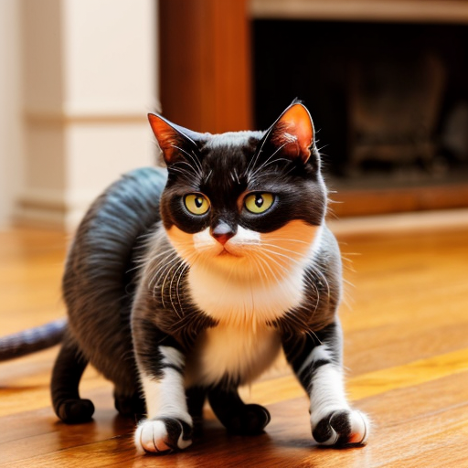 cat dancing on rat body