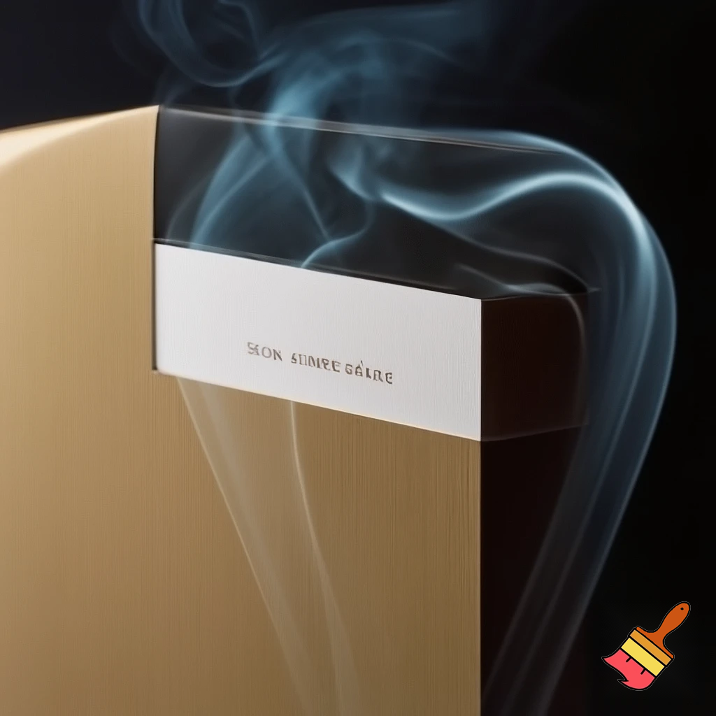 create creative packaging design for a restaurant called Smoking Cigars use creativity ensure to use beidge, white, blacks, greys, smoke