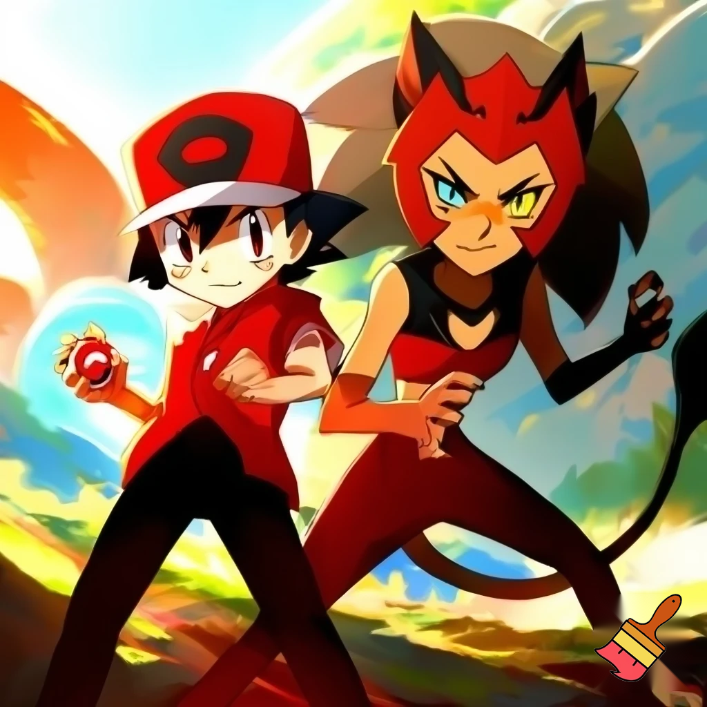 Ash Ketchum with catra
