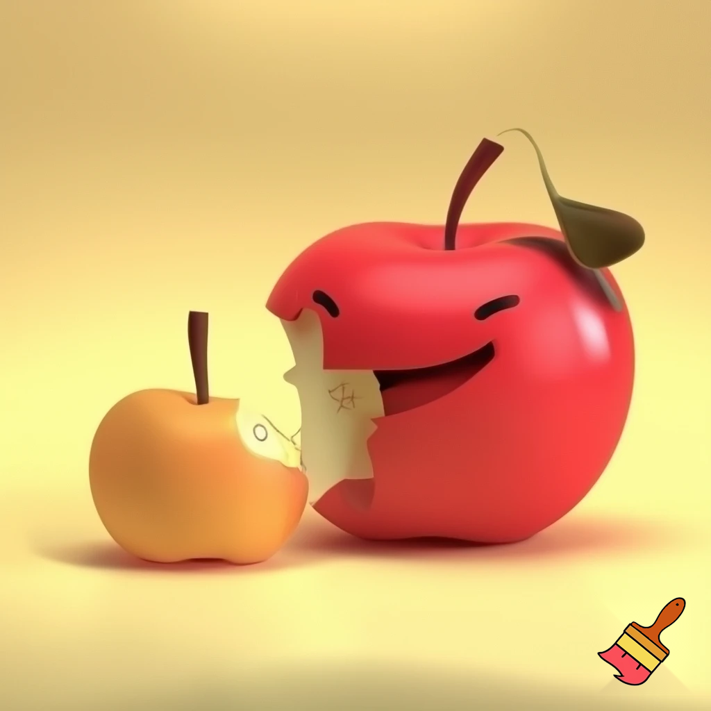 Generate apple is eating apple 
