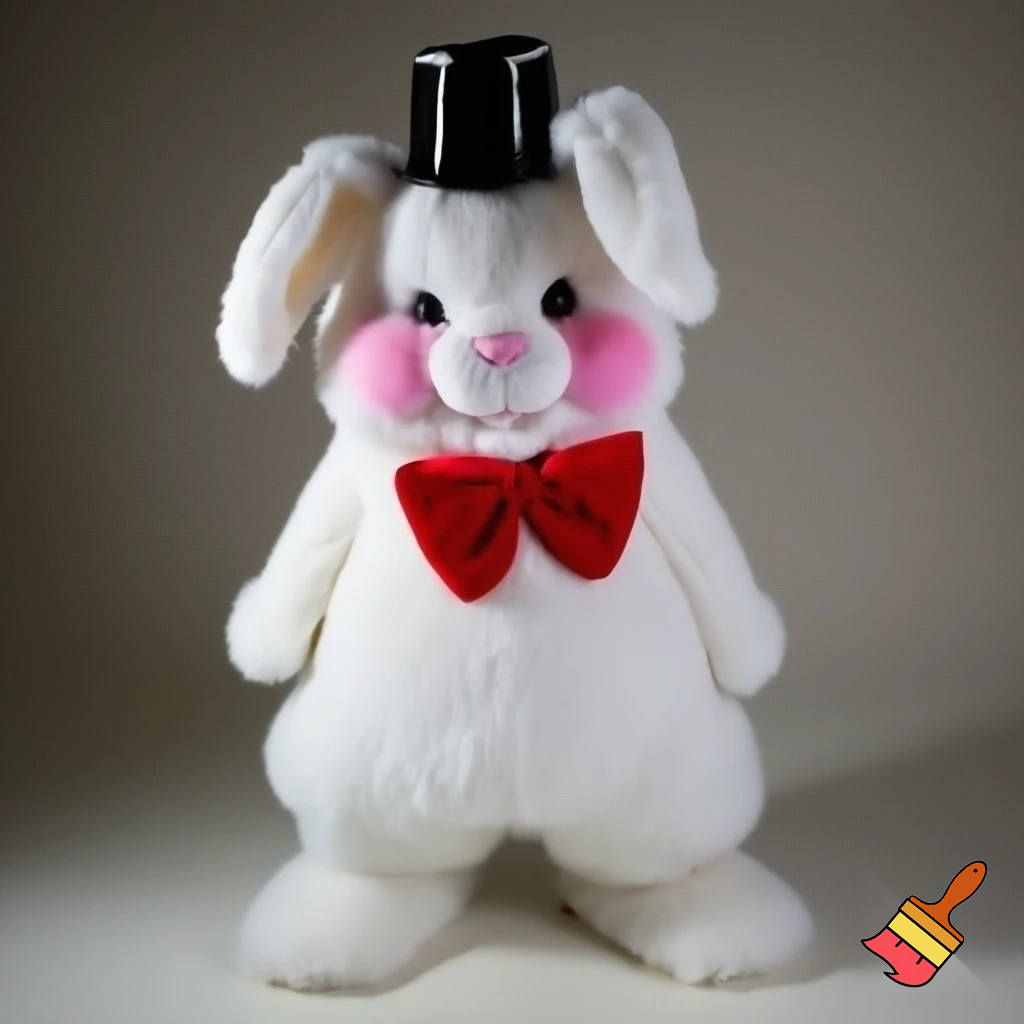 Easter bunny mascot costume top hat mascot costume magic