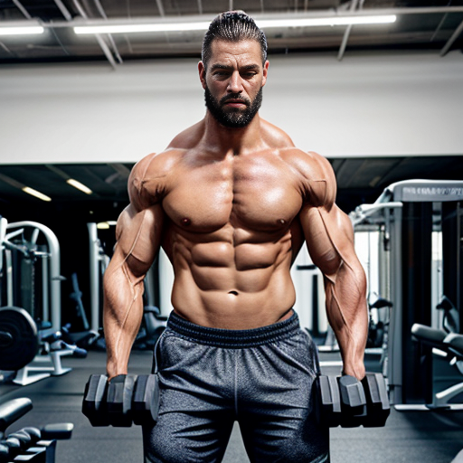 generate a image of men doing workout in gym