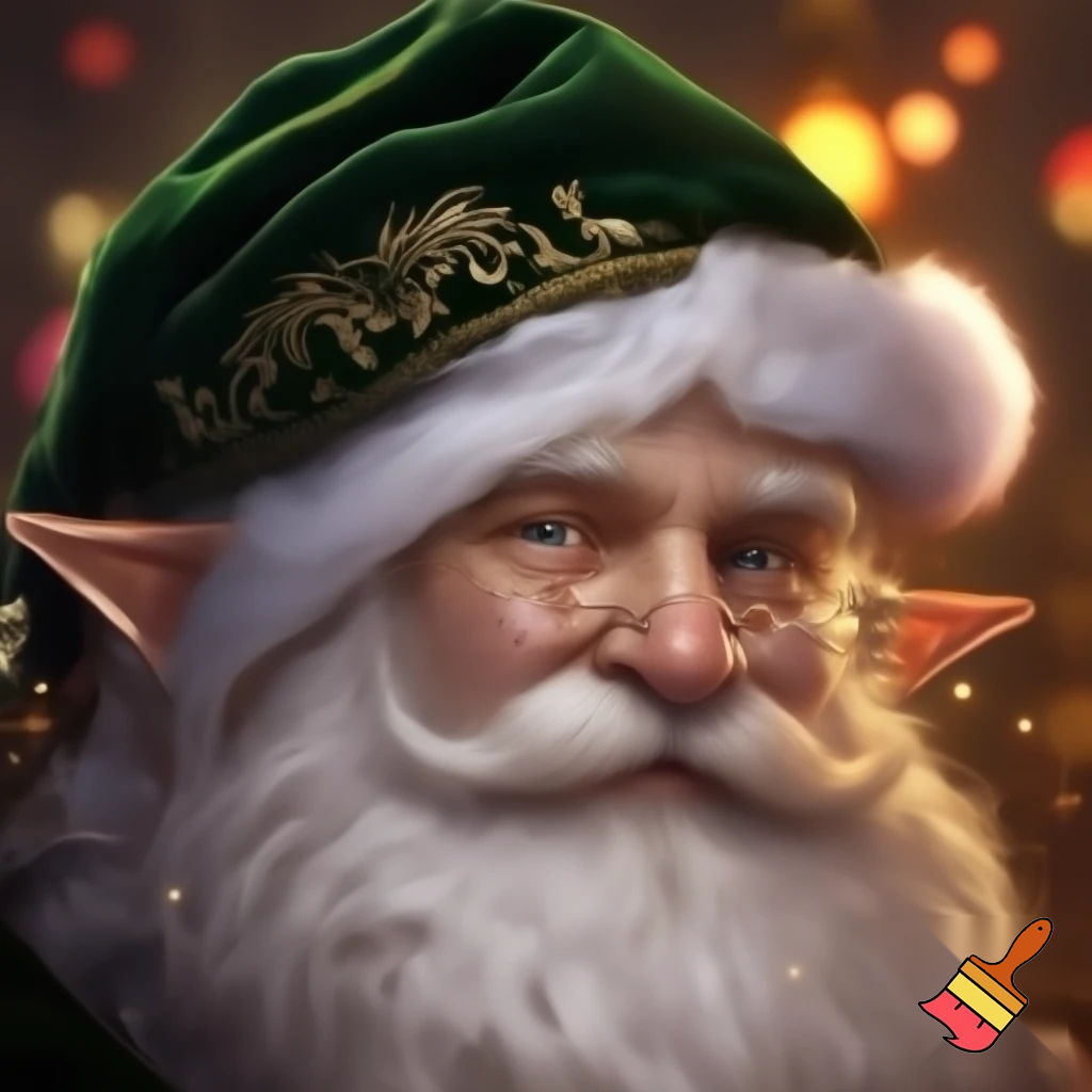 Elf Santa Claus hat velvet