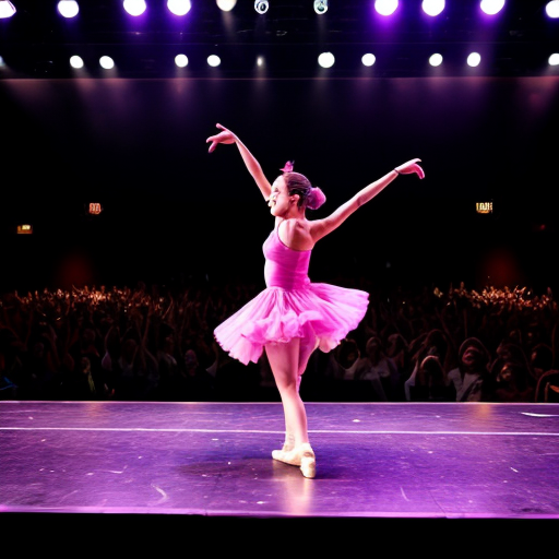nude girl dancing on the stage