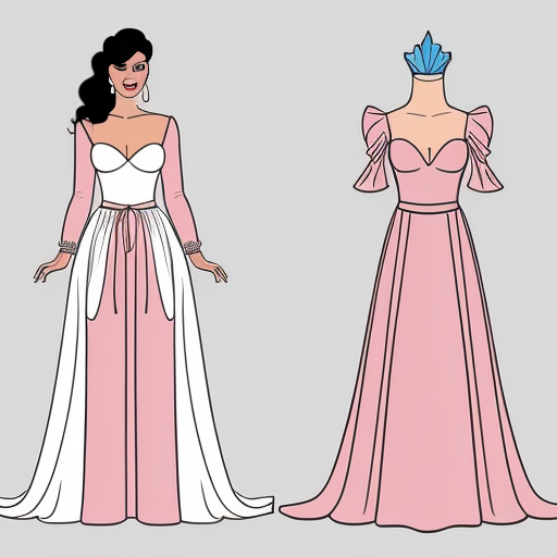 Cinderella in a pink gown, having her dress ripped apart by two elegant women in untouched gowns. full body view. The two elegant women are enviously tearing pieces of the pink gown off. The bodice of the pink gown has a large tear, a sleeve is missing, and there are multiple significantly large tears in the skirt. Both jealous women are currently ripping a piece of the skirt off.