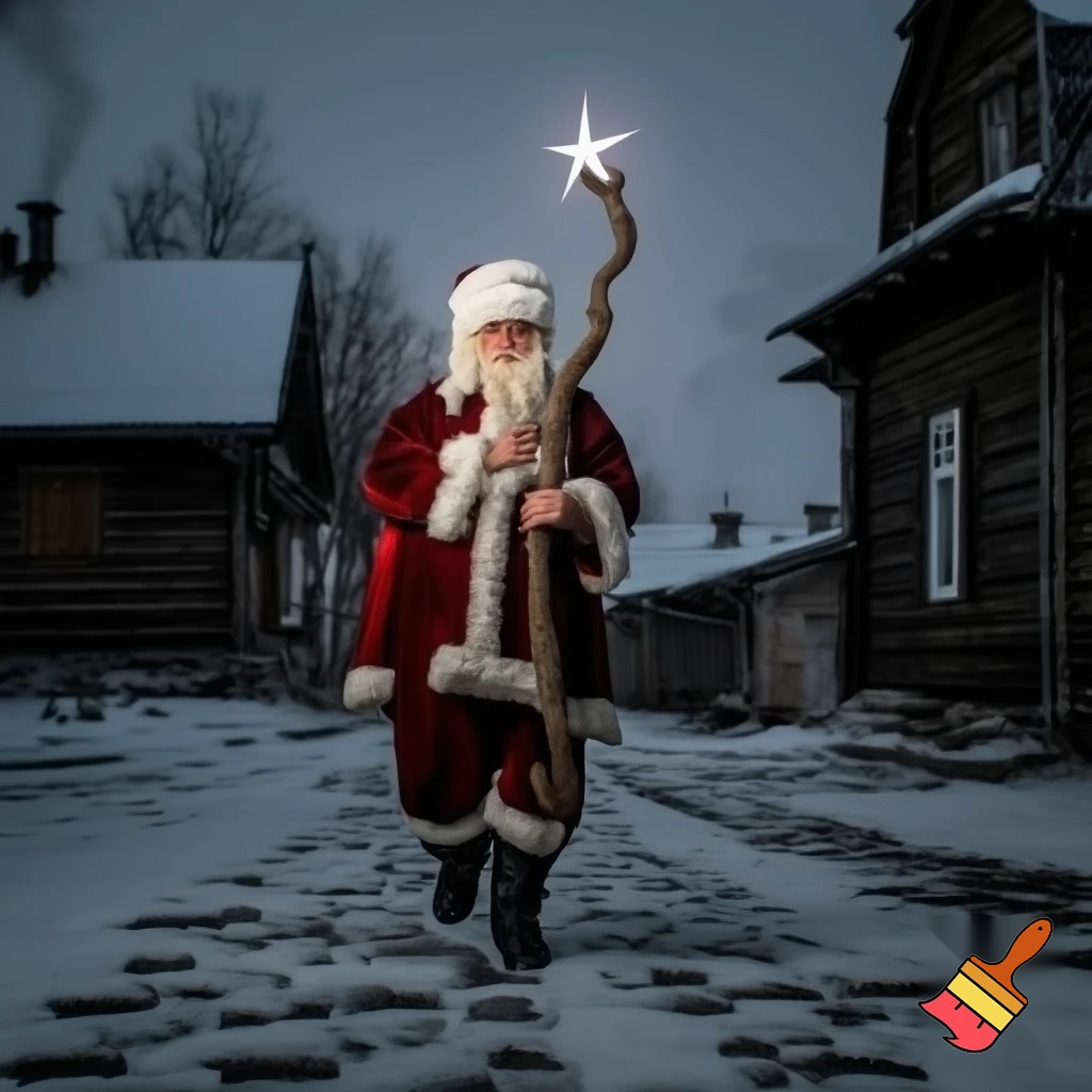 The Russia, Santa Santa Claus, the real Santa Claus walking stick star