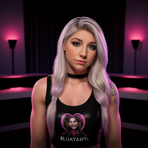 Alexa Bliss in The Black Lodge. photo realism