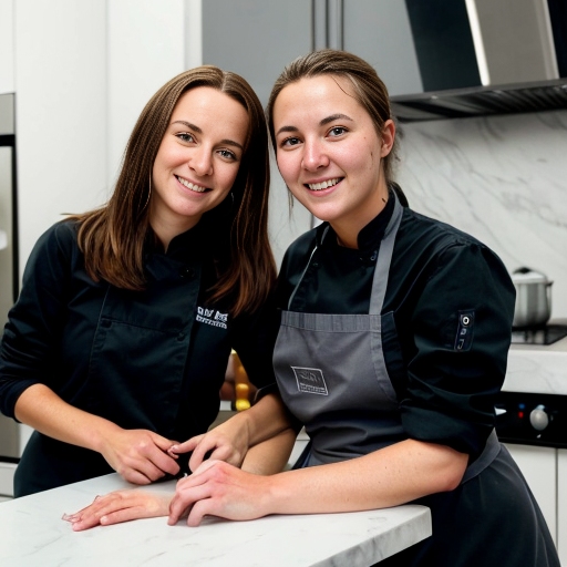 Goretzka and Vanessa at the kitchen 