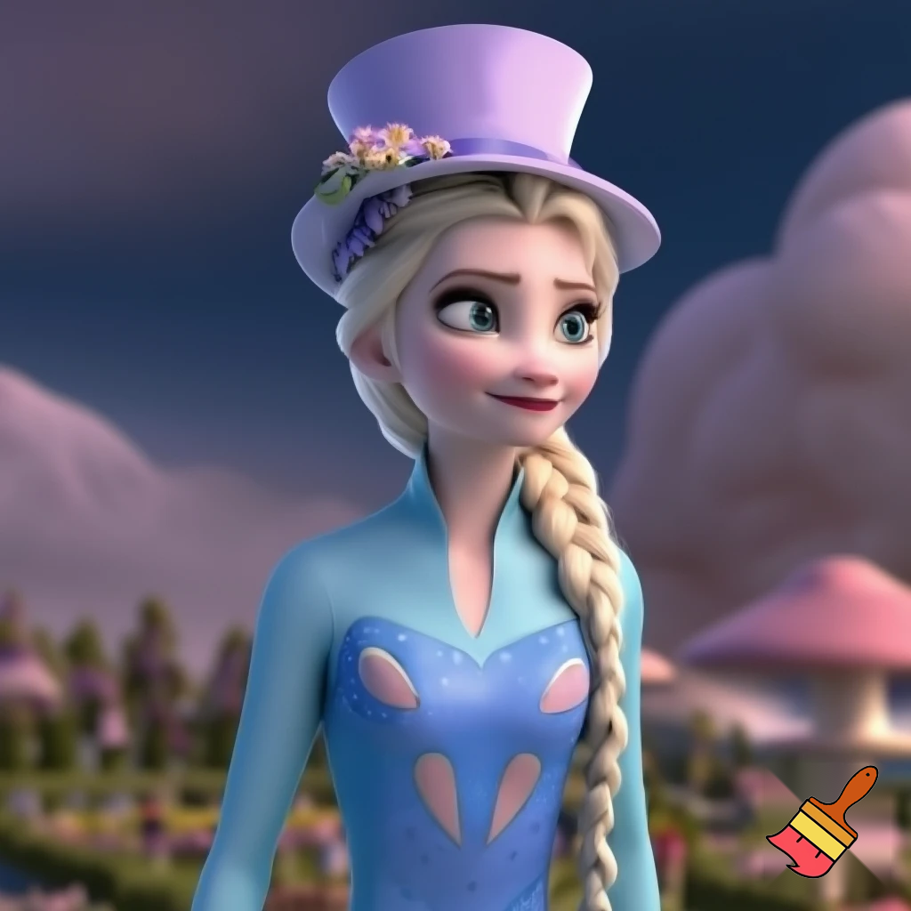 Easter bunny Elsa Wonderland top hat costume