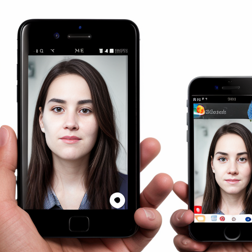 Smartphone und Technik gesichtserkennung
