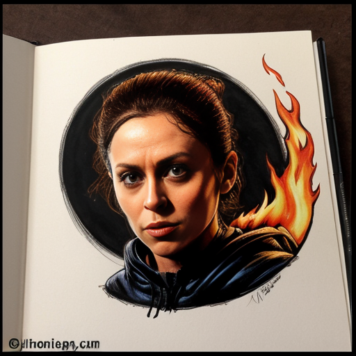 Alien Romulus style Ripley with fire flame gun 