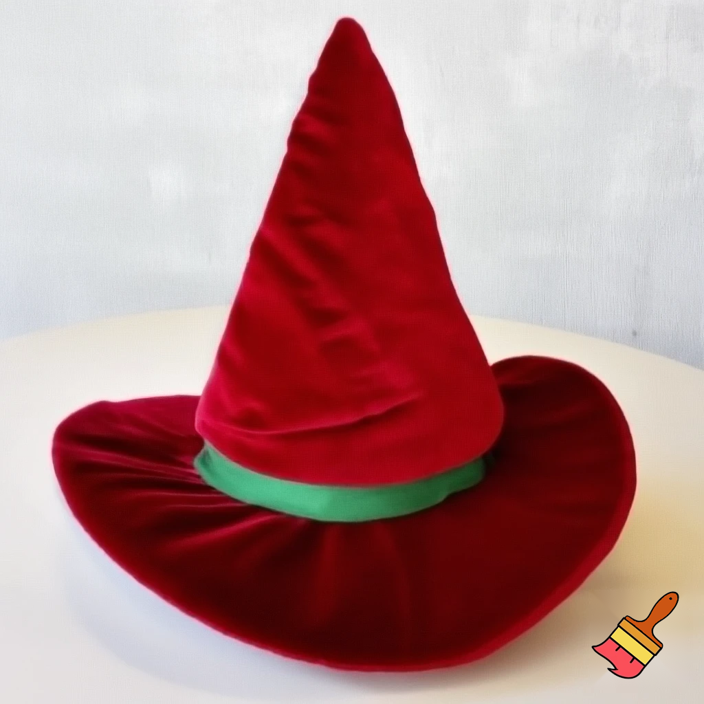Wizard velvet hat, Christmas hat, Santa Claus hat and fabric