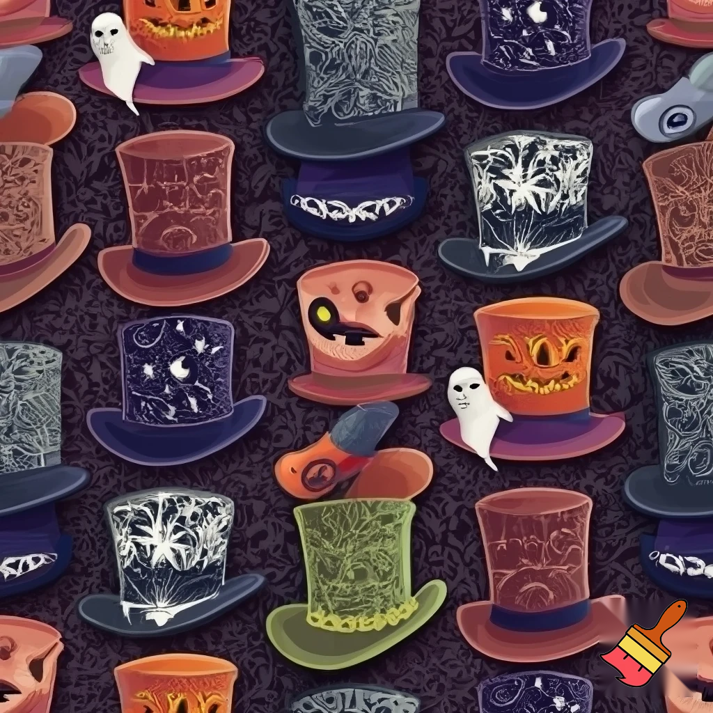 Top hat Halloween patterns