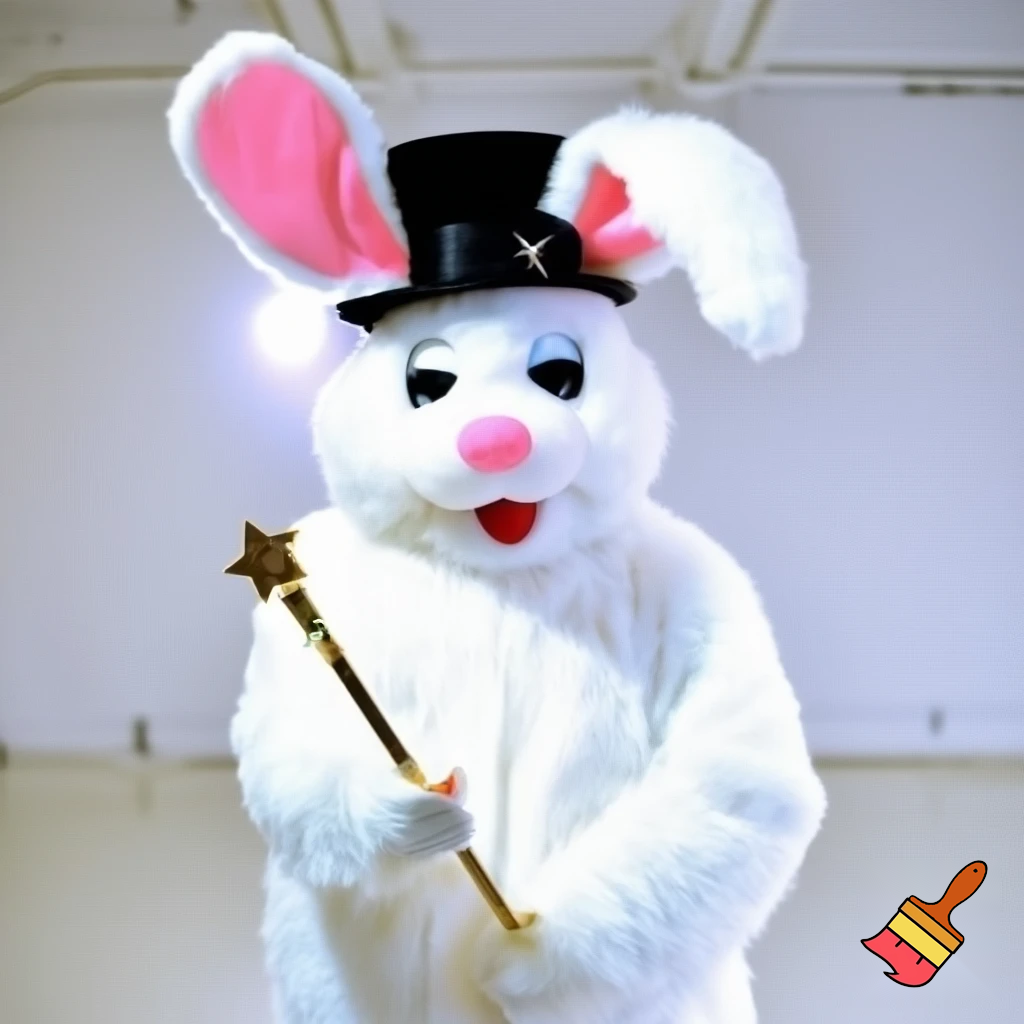 Easter bunny mascot costume top hat magic toy special top hat