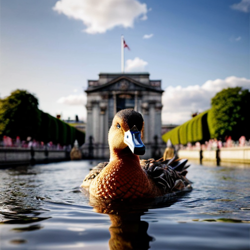 "Duckingham pallace" : buckingham palace with a duck theme